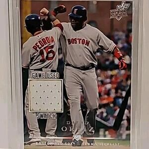 2024 JERSEY FUSION DAVID ORTIZ GAME USED SWATCH BOSTON REDSOCKS